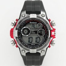 Armitron Silver Tone Digital Chronograph Watch - 40/8251Red - Men