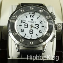 Arrival Hip Hop Leather Watch Stylish Classy Quartz Movement Raised Glass