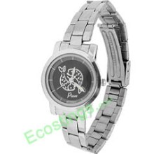 Attractive Stainless Steel Band + Dial Quartz Wristwatch