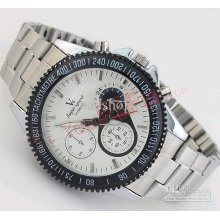 Automatic Mechanical White Watch Watches Stainless Steel Wristwatch