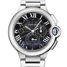 Ballon Bleu Chronograph (SS / Black / SS Bracelet)