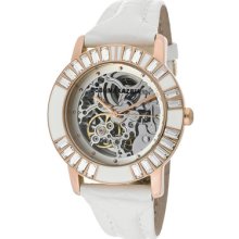 Bcbg Watch Bg6408 Women's Enchante Automatic Skeletonized See-thru Silver Dial