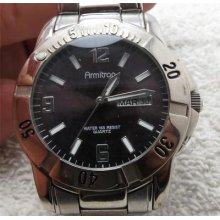 Beautiful Armitron Mens Stainless Quartz Watch..must Lk .a Used Bargain