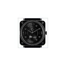 Bell & Ross BR-S Black Ceramic Phantom Diamond Mens Watch BRS-BLC-PH-LGD/SCE