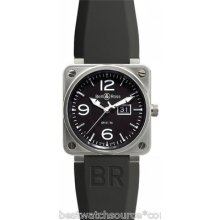 Bell & Ross Br01-96-gd Grande Date Steel 46mm Black Dial B&p Retail: $ 4,600.00