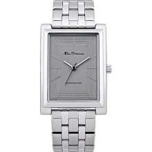 Ben Sherman Men's Quartz Watch With Grey Dial Analogue Display And Silver Stainless Steel Bracelet Bs003