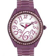 Betsey Johnson Bling Bling Time Purple Watch