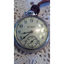 Biltmore Pocket Watch with leather strap