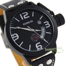 Black & White Watch Automatic Mechanical Big Winder Day