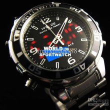 Black High End Double Movement (automatic Watch Quartz Watch)men Ele