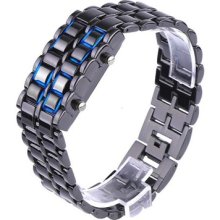 Blue Led Digital Watch Mens Sports Wrist Watch Led Digital Watch