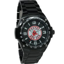 Boston Redsox watch : Boston Red Sox Stainless Steel Warrior Watch - Black