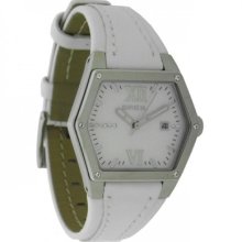 Breil Ladies Mark Watch - Tw0661 - White Leather Strap