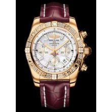 Breitling Chronomat 44 Red Gold Diamond Watch #436