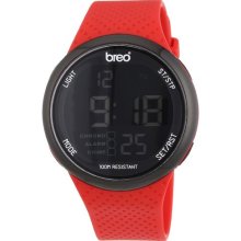 Breo Trak Unisex Digital Watch With Lcd Dial Chronograph Display And Red Plastic Strap B-Ti-Trk10