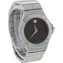 Brilliant Authentic Movado Two Tone Stainless Steel Ladies Watch Model 86.a1.837