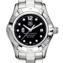 Brown TAG Heuer Watch - Women's Steel Aquaracer w/ Black