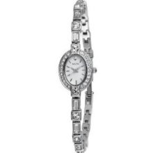 Bulova 96T49 Watch Crystal Ladies - White Dial Brass Case Quartz Movement