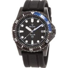 Bulova 98b159 Marine Star Black Urethane Strap Watch