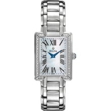 Bulova Diamond Collection Mother Of Pearl Dial Watch - 96r160