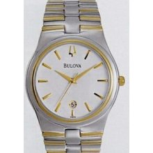 Bulova Gold/ Silver Round Dial Stainless Steel Watch