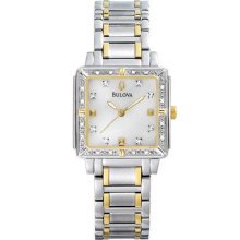 Bulova Highbridge Diamond Accented Mop Dial Two-tone Ladies' Watch 98r112