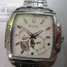 Bulova Men's Automatic 21 Jewels Skeleton All Stainless S Original Edition Japan