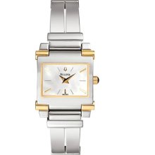 Bulova Womens Bracelet Two-Tone Steel Mother of Pearl Dial Watch - 98L002