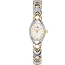 Bulova Women's White Patterned Dial Bracelet Watch