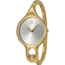 Calvin Klein ck Air Gold-Tone Bangle Ladies Watch K1N23526