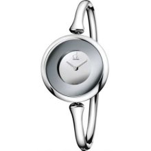 Calvin Klein Sing Ladies Silver Two Tone Dial K1C23708 Watch