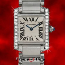 Cartier Ladies Tank Francaise Diamond Stainless Steel Swiss Dress Watch W51008q3