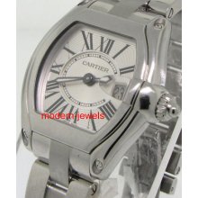 Cartier Roadster Silver Dial Ladies Ss Watch W62016v3