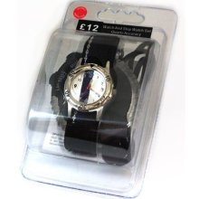 Carvel Striped Watch And Stopwatch Boys Gift Set