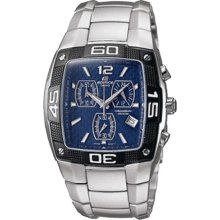 Casio Edifice Blue Dial Chronograph Stainless Steel Mens Watch - Casio EF515D-2A