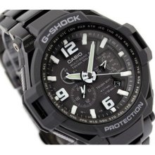 Casio G-shock Aviation Triple Steel Band Atomic Solar Watch Gw4000d-1a