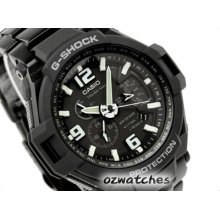 Casio G-shock Aviator G-1400d-1a G-1400d-1adr Tough Solar Black Resin Band