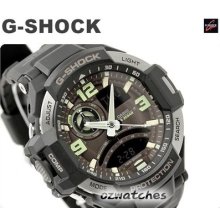 Casio G-shock Gravity Defier 2 Sensor Ga-1000 Ga-1000-1b Khaki Face Stock Resis