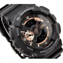 Casio G-shock, Limited Colour Version, Black X Rose Gold, Ga110rg Ga-110rg-1a