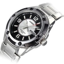 Casio Mens Mtp1327d-1a1v Silver Stainless-steel Quartz Watch With