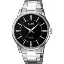 Casio Watches Mtp1-303d-1 Men's Wrist Watch Quartz Black Steel Guarantee Zxc