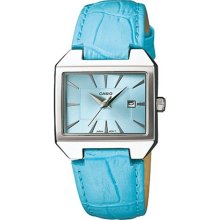 Casio Women's Core LTP1333L-2A Blue Leather Quartz Watch with Blu ...