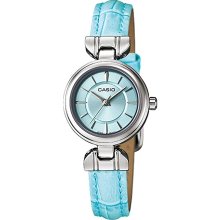 Casio Women's Core LTP1353L-2A Blue Leather Quartz Watch with Blue Dial