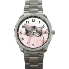 Cat Kitten Sport Metal Watch 27