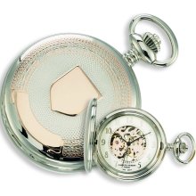 Charles Hubert 2-tone Rose Gold-plated 17Jewel Brass Pocket Watch