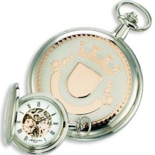 Charles Hubert 2-tone Rose Gold-plated 17 Jewel Brass Pocket Watch