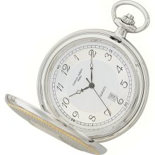 Charles Hubert Gold-plated Two-tone White Dial Pocket Watch