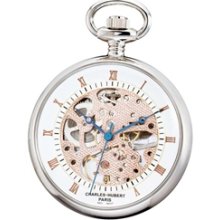 Charles-Hubert Mechanical Pocket Watch with Rose Gold Tone Accents #3801