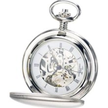 Charles-Hubert Mechanical Silver Tone Pocket Watch with 42mm Case #3594