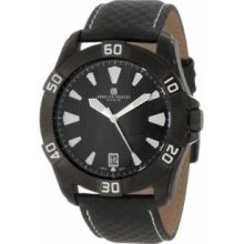 Charles-Hubert Paris 3913-B Black-Plated Stainless Steel Case Black Dial Watch